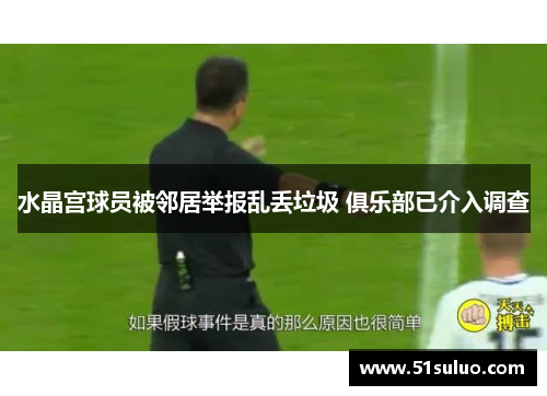 水晶宫球员被邻居举报乱丢垃圾 俱乐部已介入调查